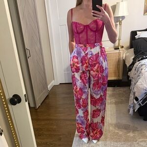 Tink Jumpsuit in magenta poppy- Katie May